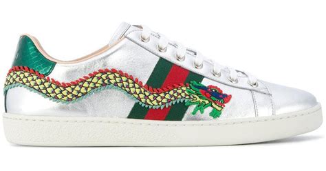 gucci shoes dragon|gucci sneakers embroidered.